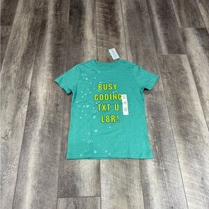 Cat +‎ Jack Kids Teal Coding Tshirt